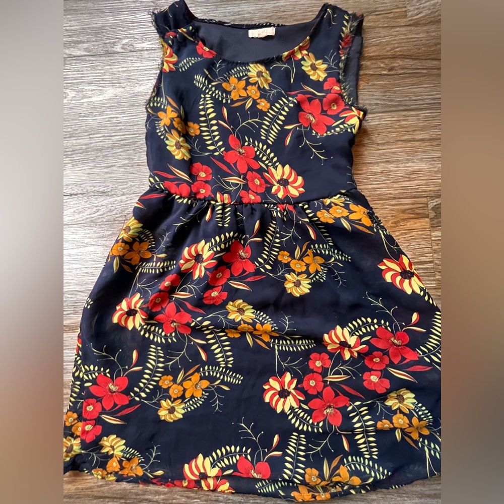 Tulle Floral Print Dress - Size XS